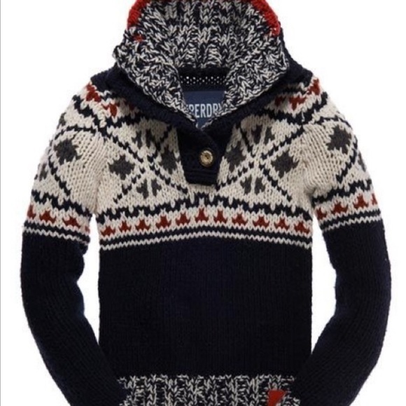 SuperDry Pull Hipster Henley in Navy - Picture 3 of 3